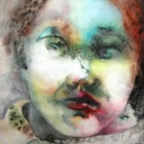 aquarelle expressionniste portrait michèle loussouarn (alt)