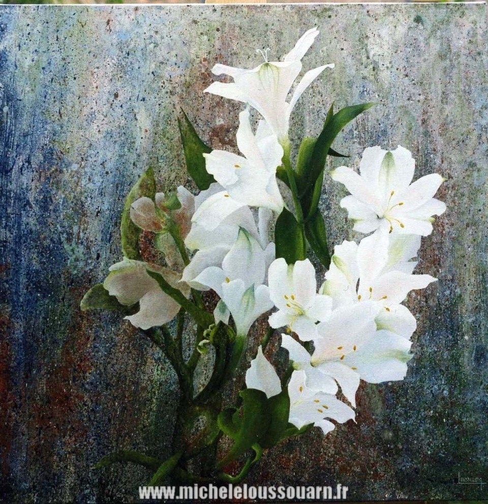 Lys blancs tableau fleurs (alt)