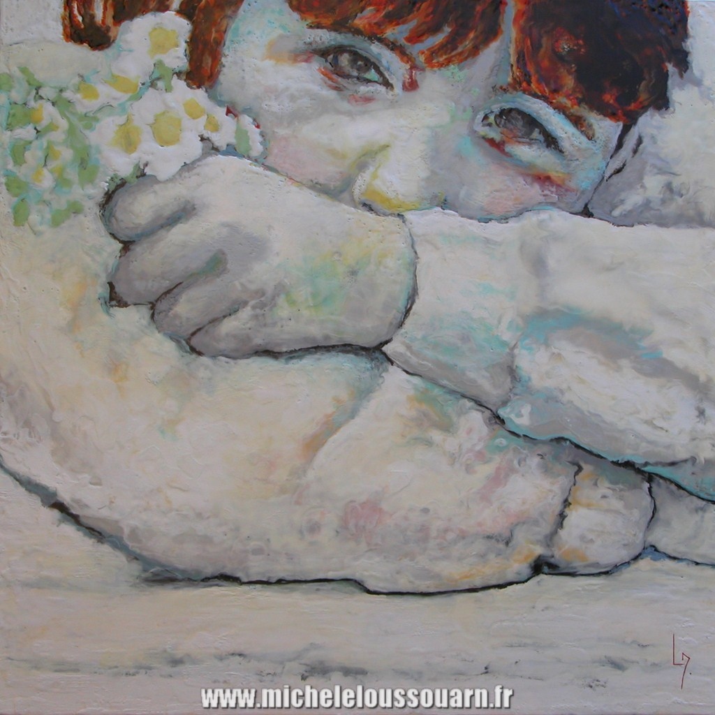 visage enfant peinture encaustique (alt)