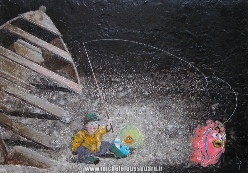 tableau sur bois à la cire d'abeille (alt)
