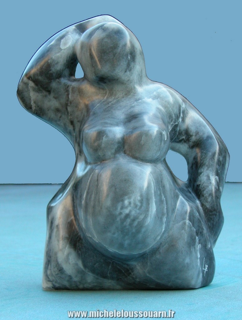 sculpture pierre stéatite femme (alt)