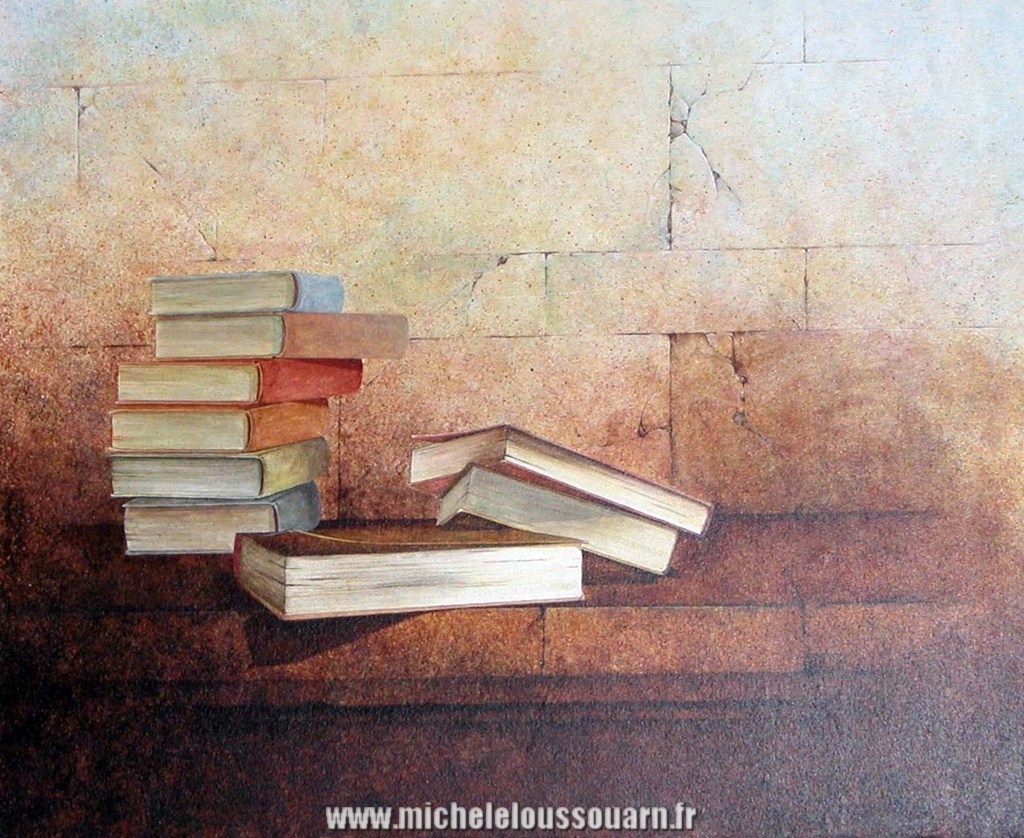 tableau livres empillés (alt)