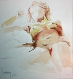 Croquis nu endormi