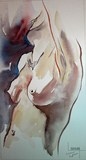 Nu féminin aquarelle