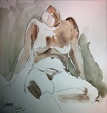 Croquis crayon et aquarelle