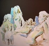 dessin broux de noix et aquarelle