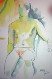 homme croquis aquarelle