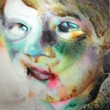 visage expressionniste peinture aquarelle (alt)