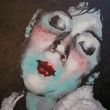 peinture à la cire visage expressionniste (alt)